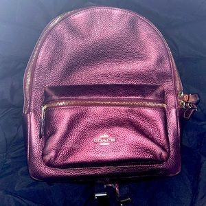 Burgundy coach backpack purse